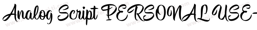 Analog Script PERSONAL USE字体转换